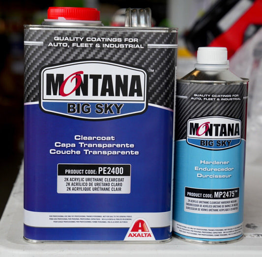 Montana PE2400 Big Sky 4:1 Acrylic Urethane High Gloss Clearcoat Kit + Hardener