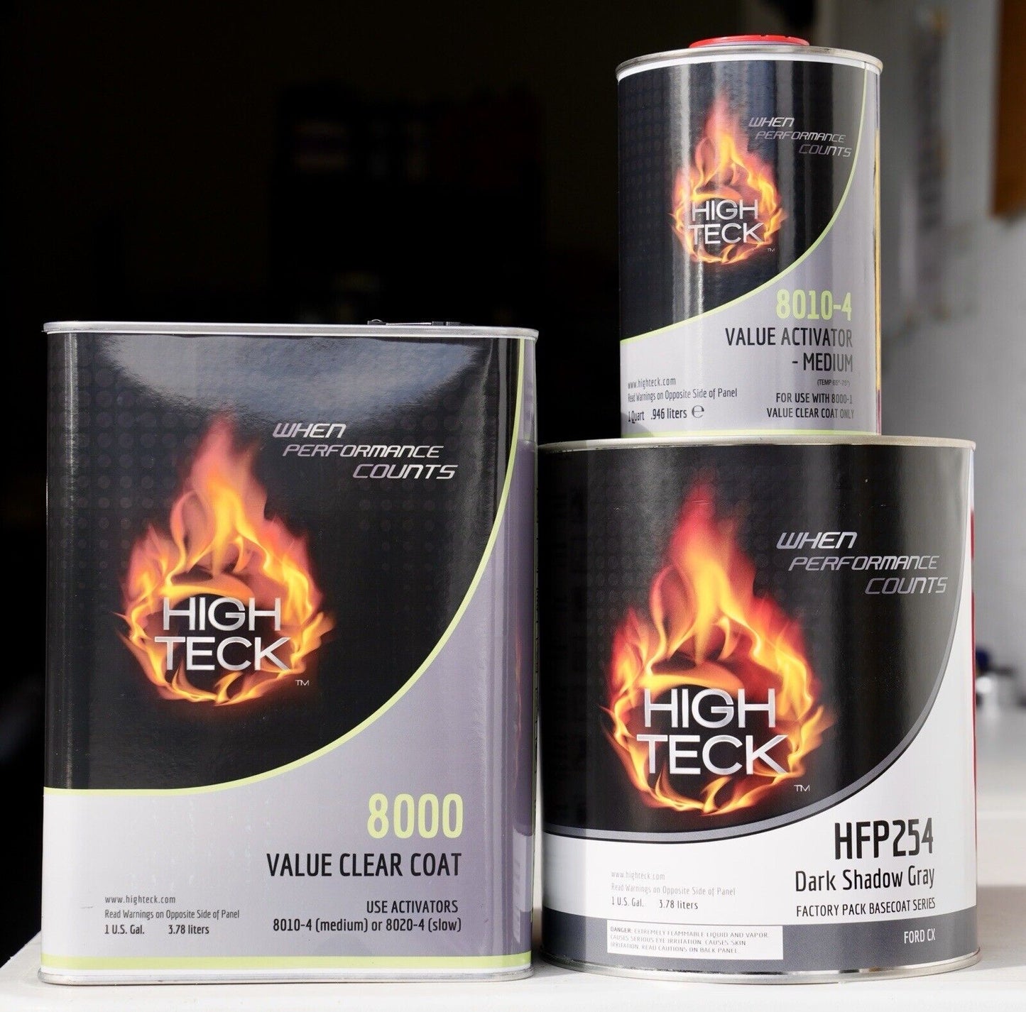 High Teck Shadow Gray Metallic Basecoat Paint & Clearcoat Gallon Kit - Ford Cx