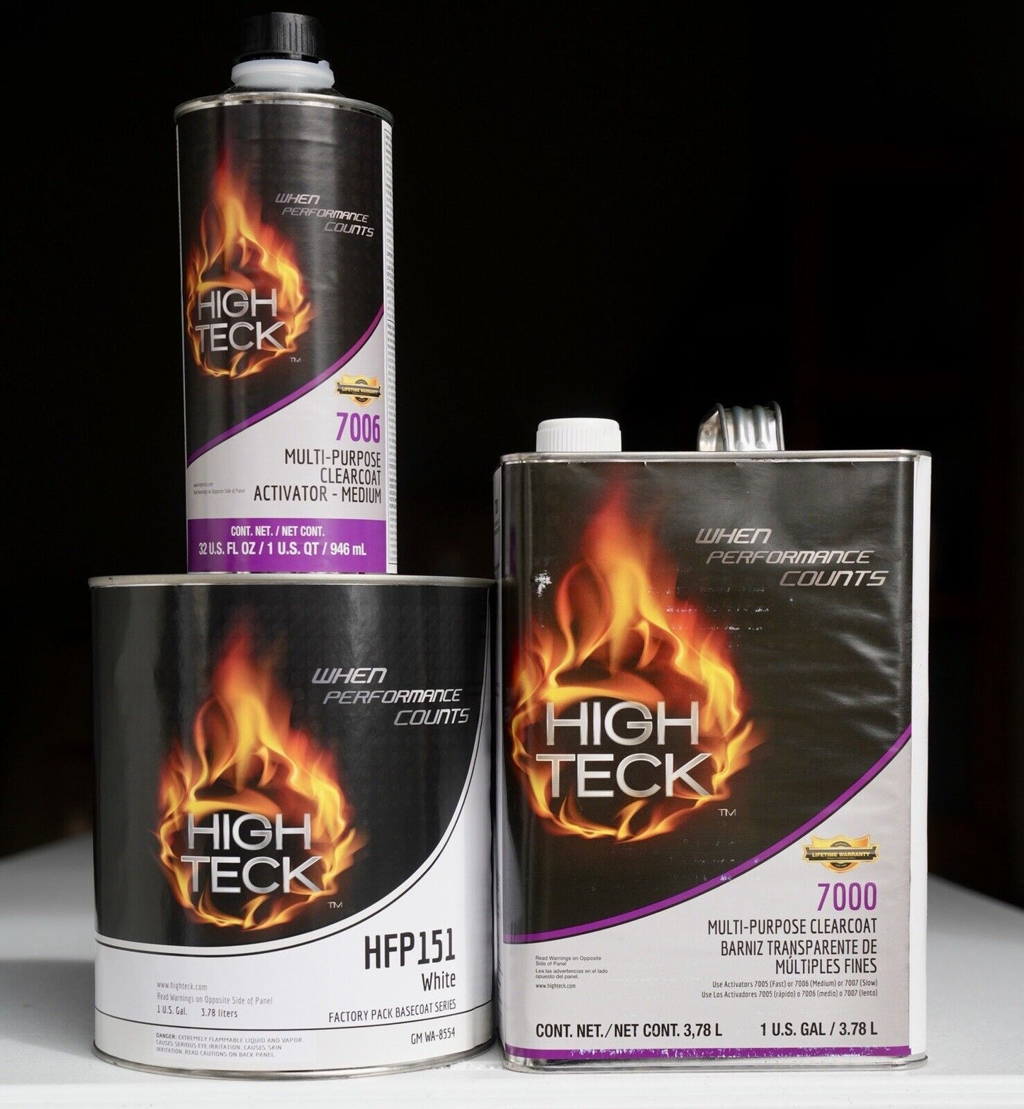 GM 8554 High Teck 7000 GM White Basecoat Paint & Clearcoat Gallon Kit