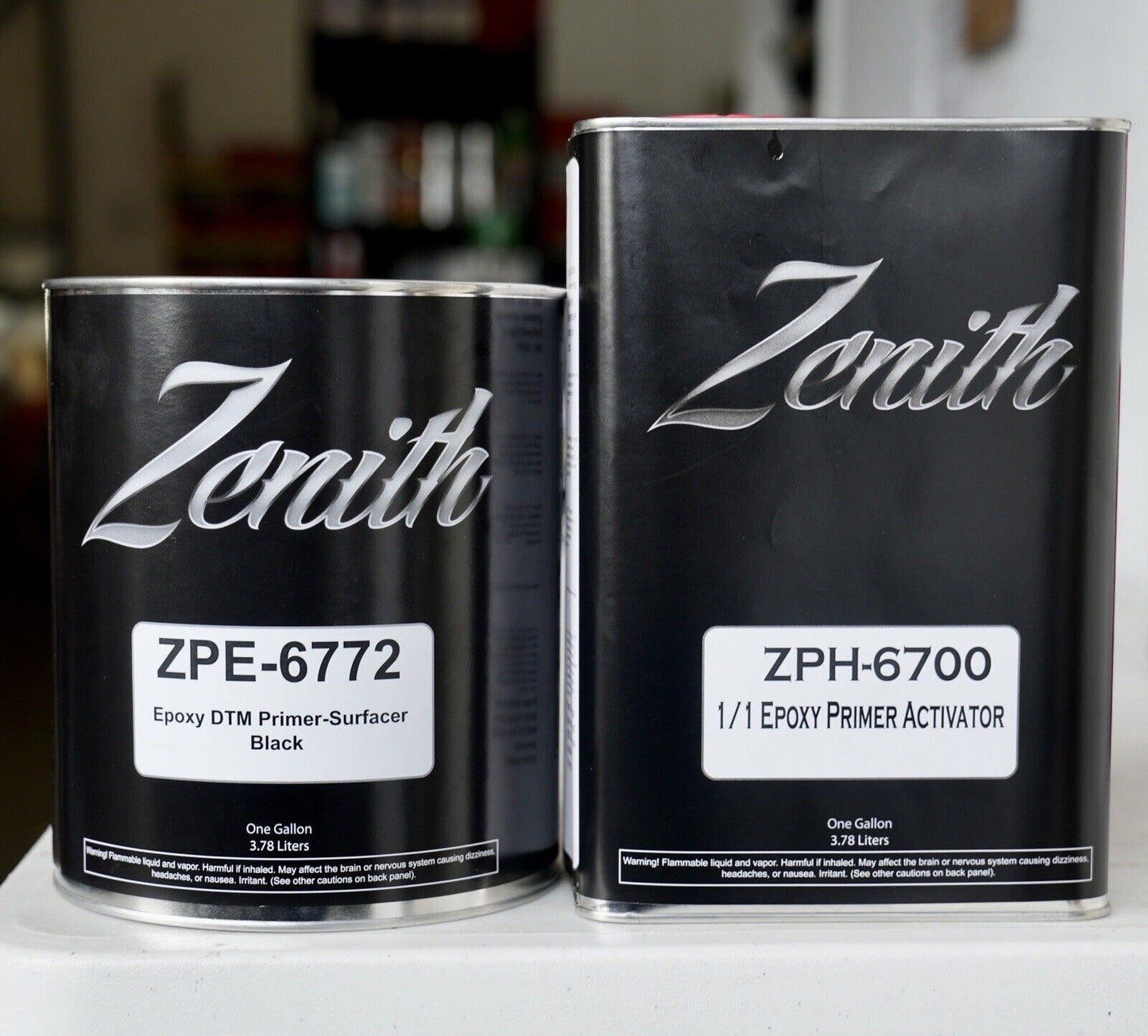 Zenith Automotive DTM Epoxy Primer Surfacer Gallon Kit Black 1:1 Mix With Hardener