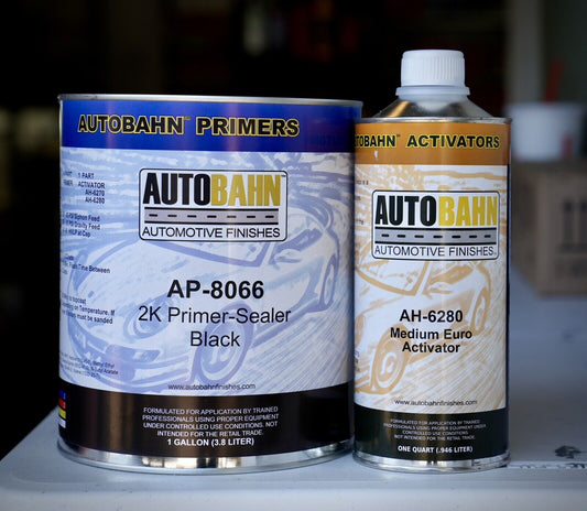 Autobahn High Teck 2K Primer Sealer Black GALLON Kit! Auto Car Paint, AP-8066
