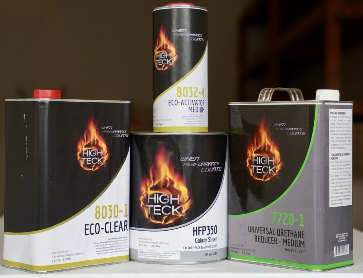 GM 519F High Teck 8030 Galaxy Silver Basecoat Paint Reducer Clearcoat Gallon Kit!