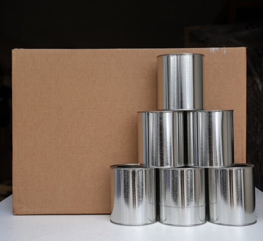 Empty Metal Quart Paint Cans + Quart Lids