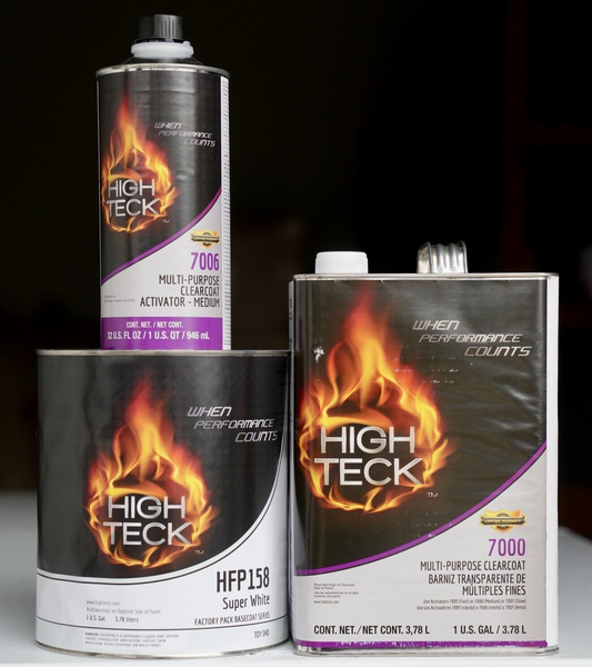 TOY 040 High Teck 7000 White Basecoat Paint & Clearcoat - Gallon Kit