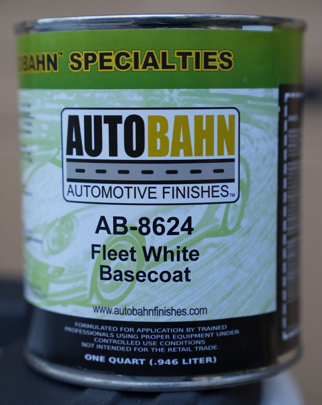 Autobahn Fleet White Basecoat QUART GM Code WA8624 Automotive Paint - AB-8624