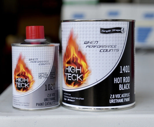 High Teck Hot Rod Black Single Stage QUART Kit + Activator - 1401 & 1020