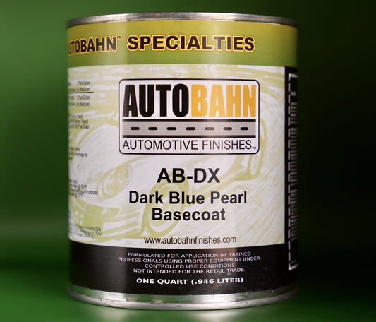 Autobahn Dark Blue Pearl Basecoat Auto Paint AB-DX QUART Ford DX High Teck