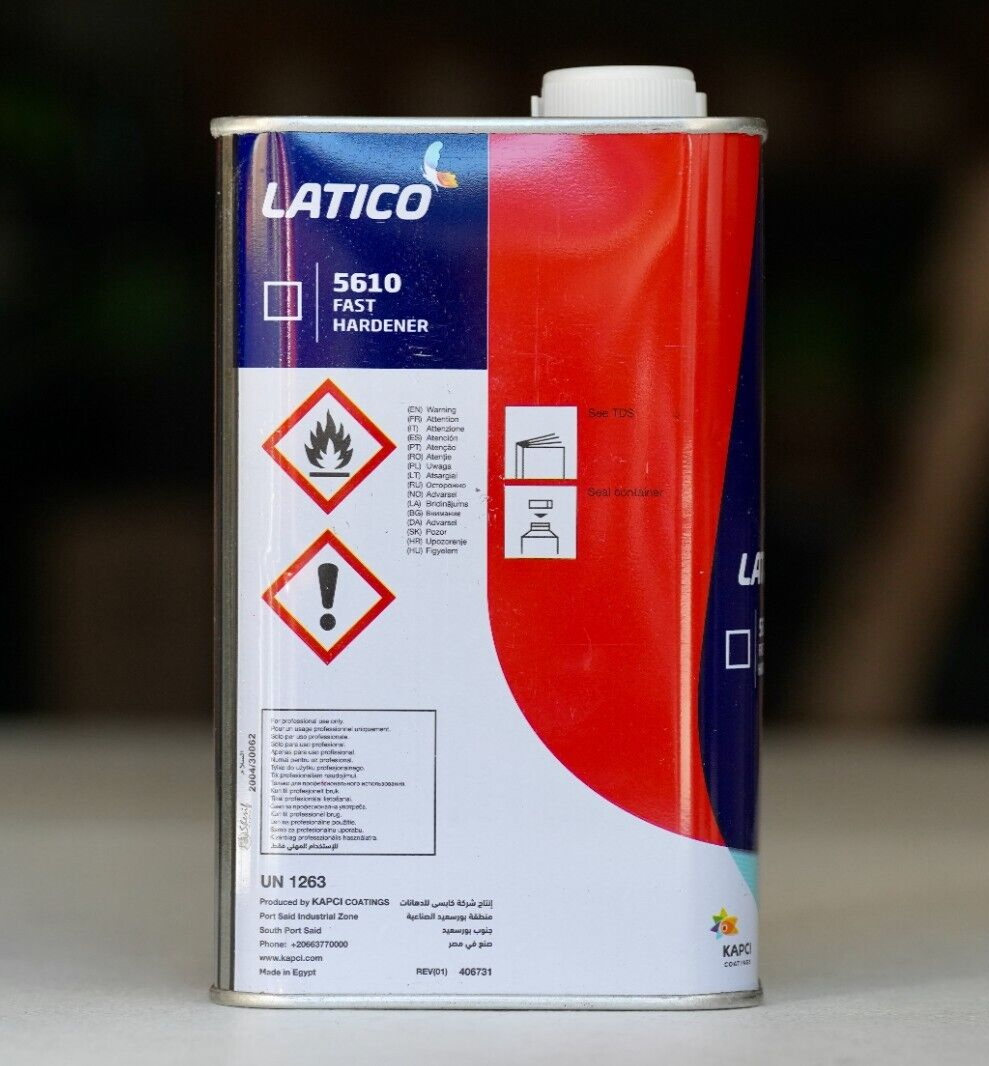 KAPCI 5860 4:1 HARDENER ONLY Quart Size. For Latico Clear Coat, Slow Medium Fast