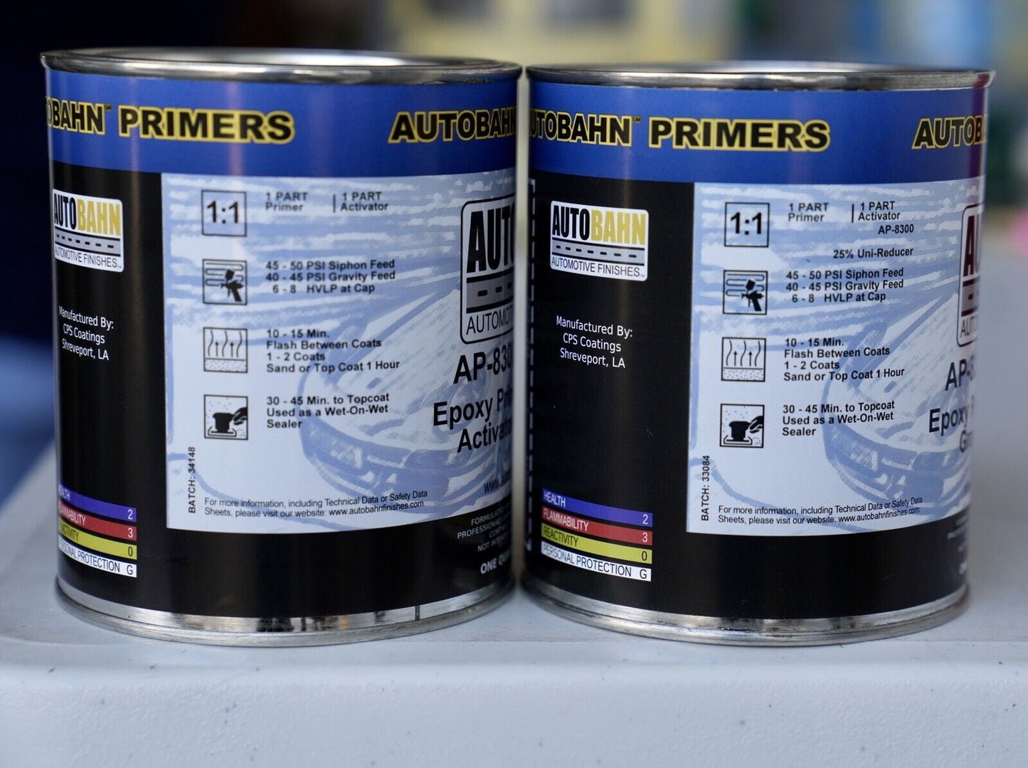 Autobahn AP8377 Automotive White 1:1 Mix DTM Epoxy Primer Quart Kit