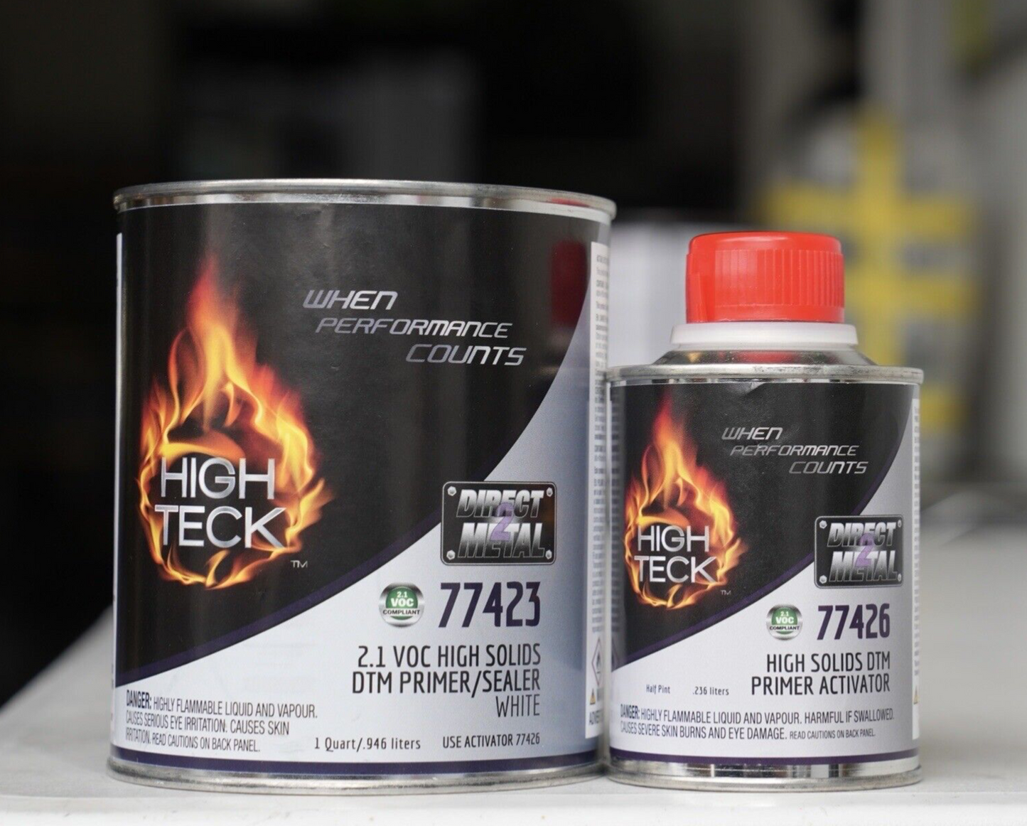 77423 High Teck 2K High Solids DTM Primer/Sealer White - Quart Kit w/Hardener