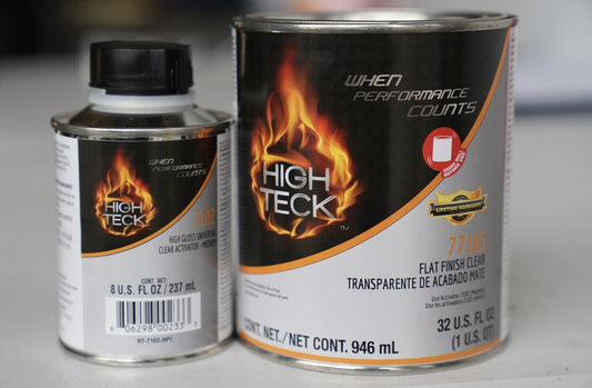 High Teck 77165 Matte Clear Coat QUART Kit. Auto Flat Finish Clearcoat!