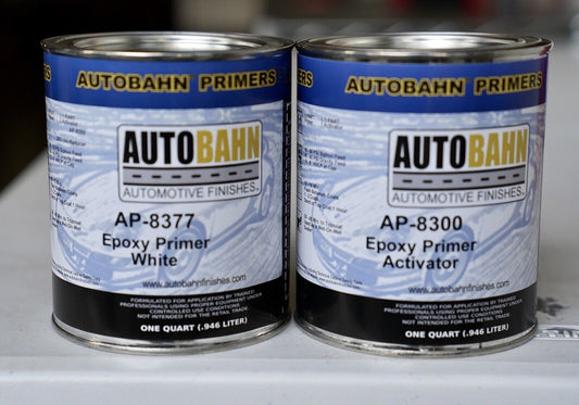 Autobahn AP8377 Automotive White 1:1 Mix DTM Epoxy Primer Quart Kit