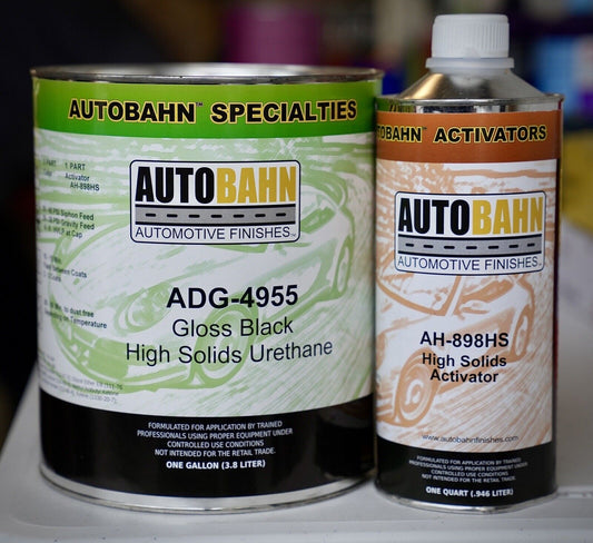 AutoBahn Gloss Black High Solids Urethane Single Stage Paint GALLON Kit! ADG4955