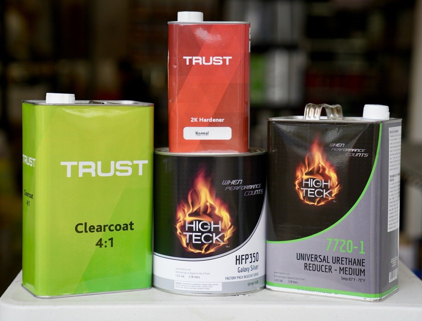 GM Galaxy Silver Basecoat Paint Trust 2K High Gloss Clear Coat - Gallon Bundle