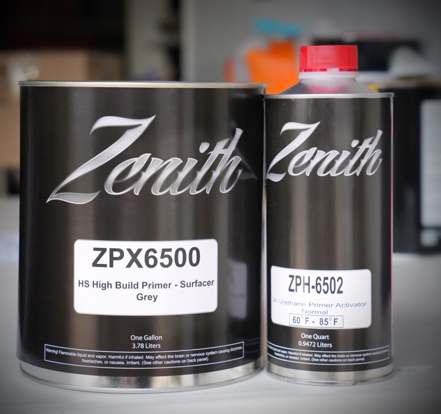 Zenith ZPX6500 Automotive 2K High Build Primer Surfacer Urethane Grey - Gallon Kit
