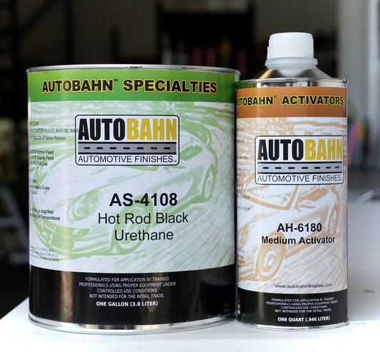 AutoBahn CPS Hot Rod Urethane Black Paint Gallon 4:1:1 Hardener Kit!