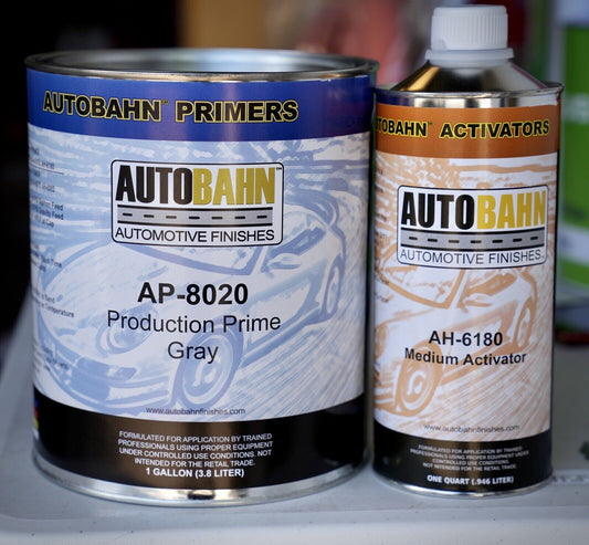 Automotive Primer AP 8020 Autobahn 2K Production Primer Surfacer Gray - Gallon Kit