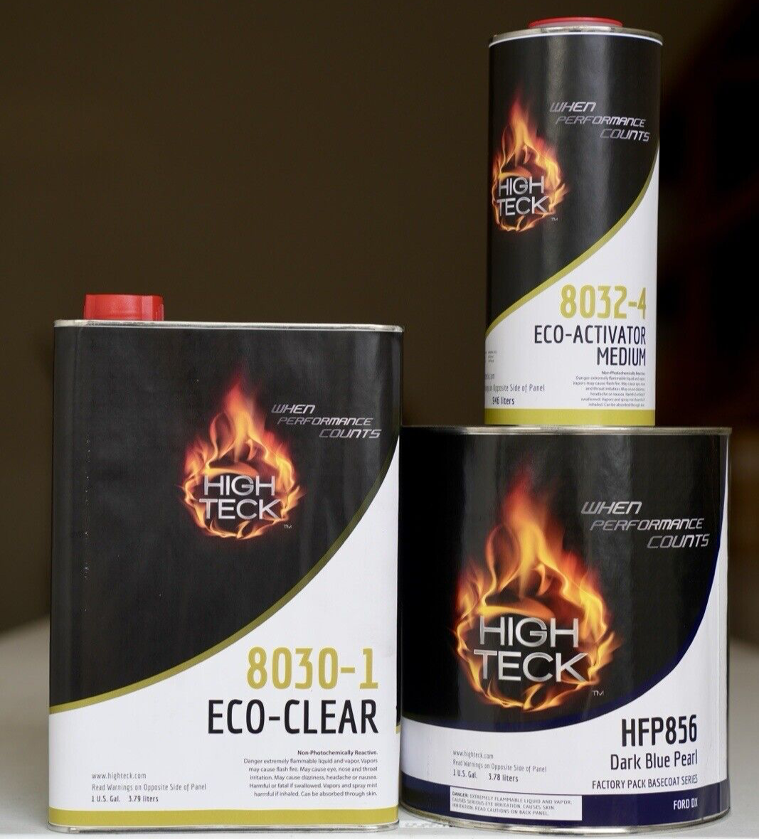 High Teck 8030 Ford Dx Dark Blue Pearl Basecoat Paint & Clearcoat Gallon Kit!