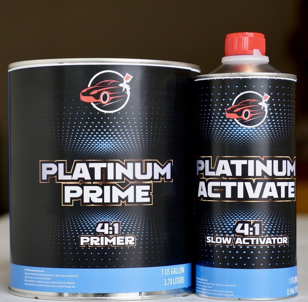 Platinum Prime 4:1 2K Urethane high Build Primer & Sealer GALLON Kit w/Hardener!