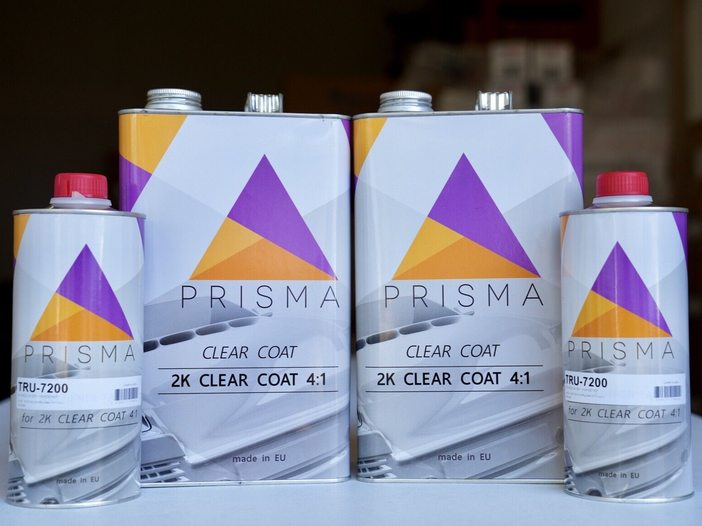 2 Kits! Automotive Euro High gloss 2K 4:1 Gallon Clearcoat Kit w/ MED Hardeners