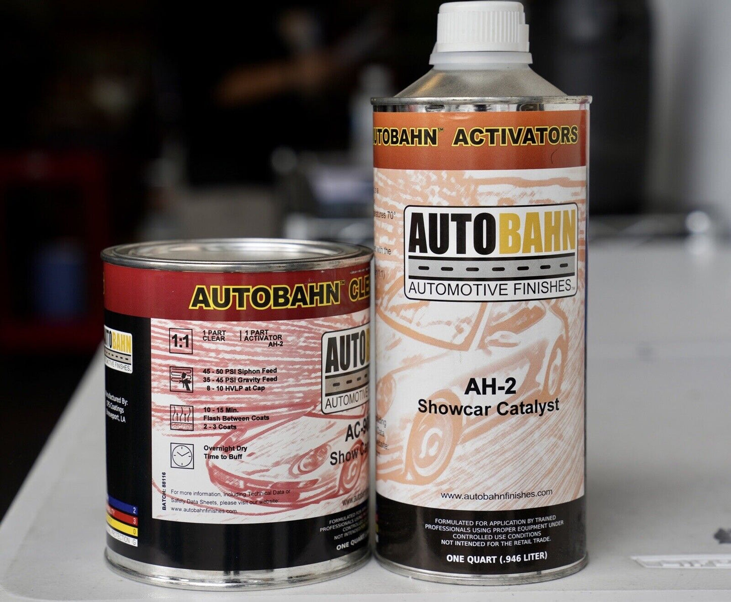 Autobahn 2K Show Car Clear Coat QUART Kit! Mix 1:1 Showroom Gloss AC-9082