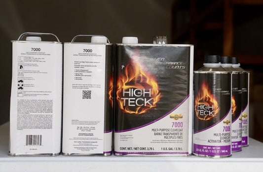 3 Kits High Teck 7000 High Gloss 4:1 Automotive Clear Coat Gallon + Hardeners