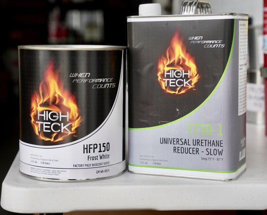 High Teck Hfp150 Gm Frost White Basecoat Auto Paint Gallon Size + reducer! Wa8624