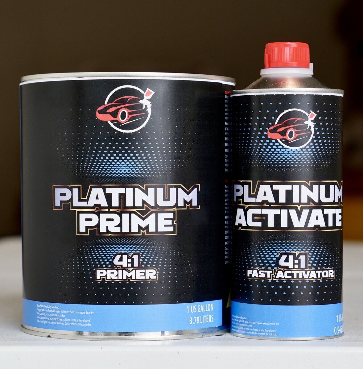Platinum Prime 4:1 2K Urethane high Build Primer & Sealer GALLON Kit w/Hardener!