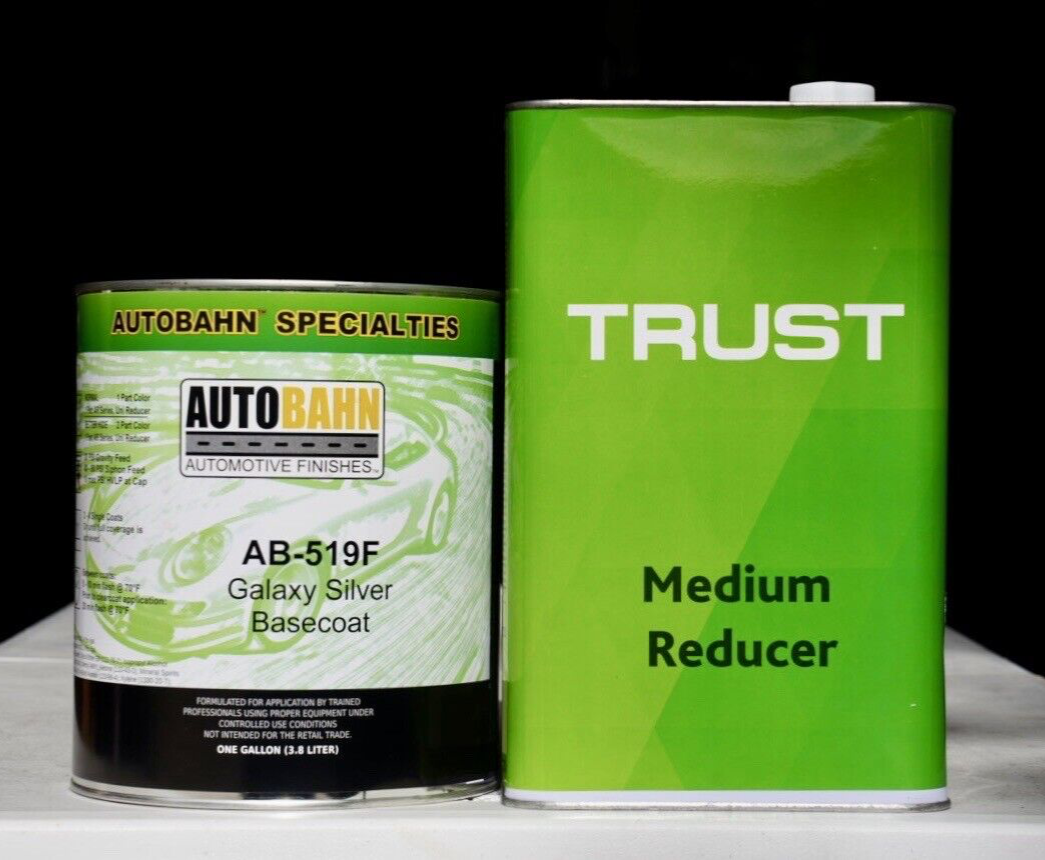 Galaxy WA519F Silver BaseCoat Urethane Gallon Paint Kit w/ Trust Medium Reducer