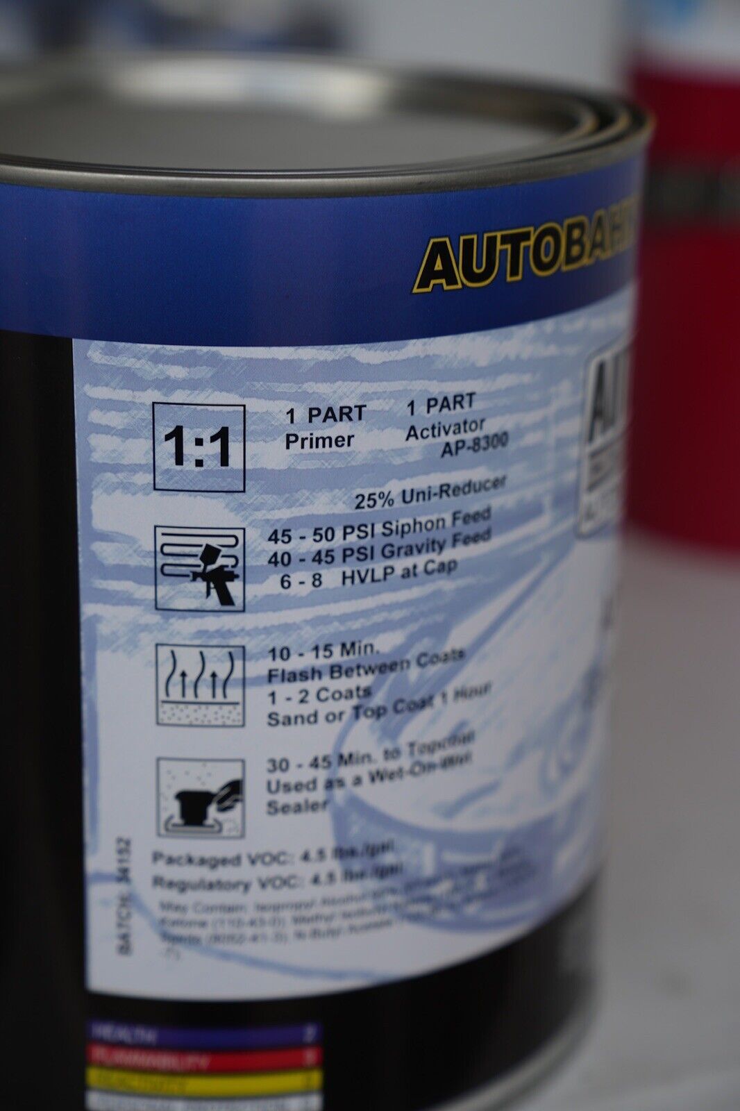 Autobahn AP8320 Automotive 1:1 Mix Gray DTM Epoxy Primer Gallon Kit