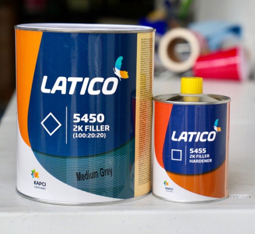 Latico Automotive 2K 5:1:1  Mix Urethane Primer Surfacer Gray 3L + Hardener!