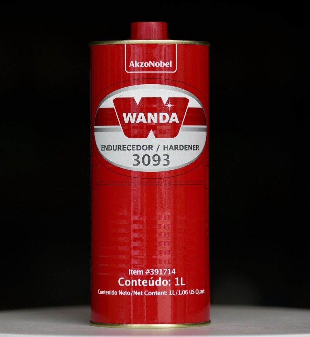 WANDA 3093 Automotive Clear Coat MEDIUM Hardener Quart 32oz , Akzo Nobel 391714