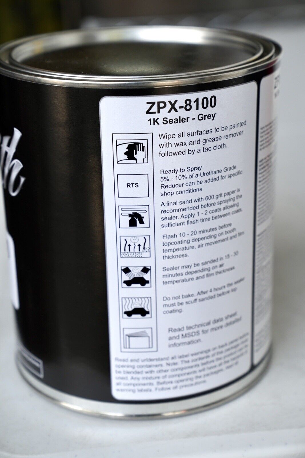 Zenith ZPX8100 Automotive 1K Gray Primer Sealer Ready to Spray Gallon