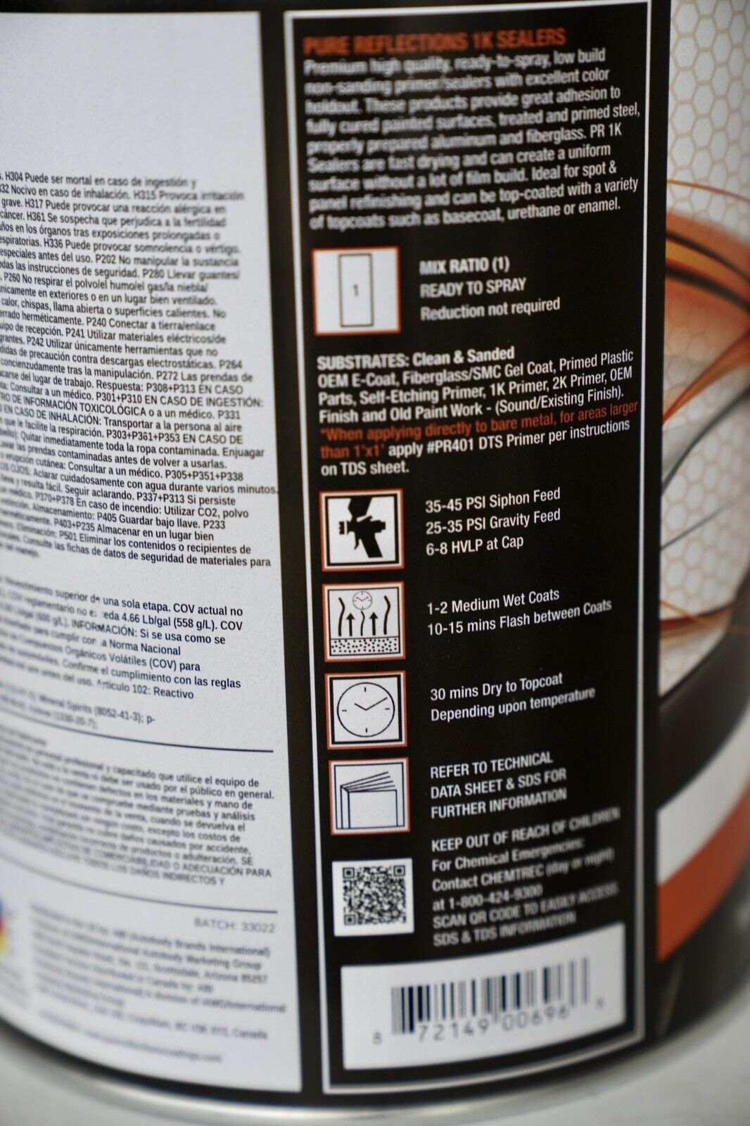 Pure Reflections Automotive White 1K Primer-Sealer Ready To Spray Gallon