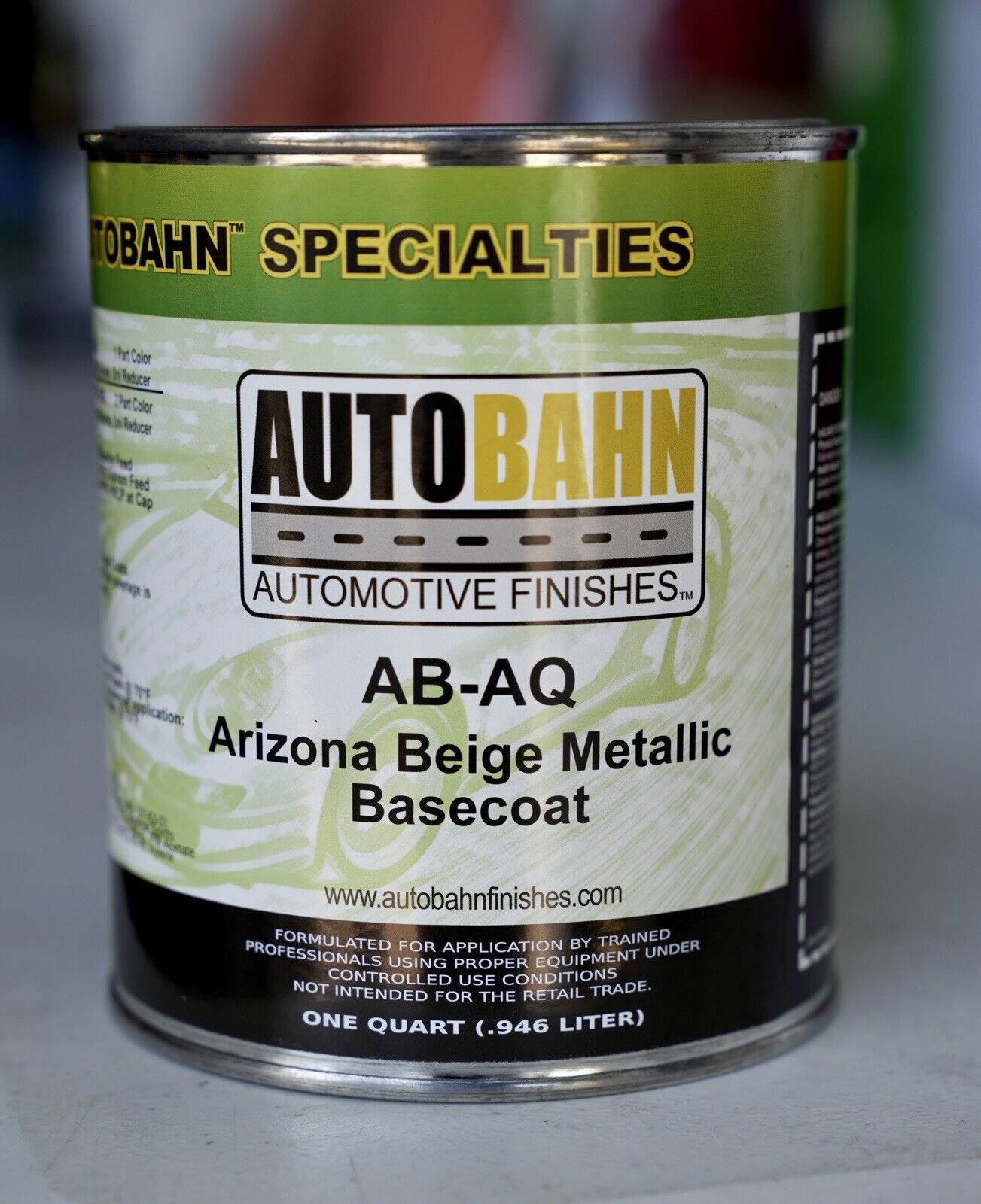 Autobahn Arizona Beige Metallic Basecoat Auto Paint AB-AQ QUART Size Ford AQ!
