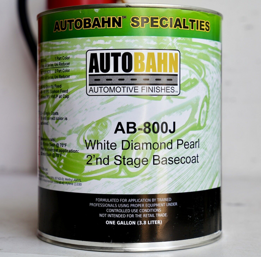 Autobahn White Diamond Pearl Basecoat Gallon Size Automotive Car Paint GM 800J
