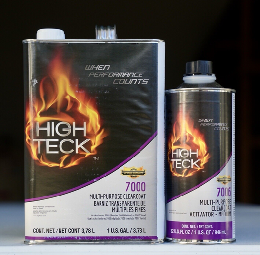 High Teck 7000 2K Clear Coat Gallon Automotive High Gloss Clearcoat Kit - Medium