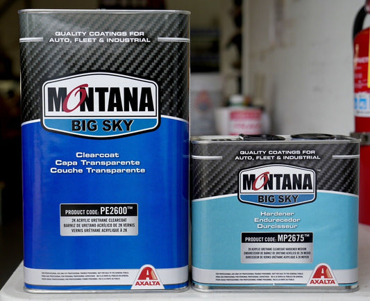 Montana PE 2600 High Gloss Urethane 2:1 Clear Coat 7.5L Kit With Hardener