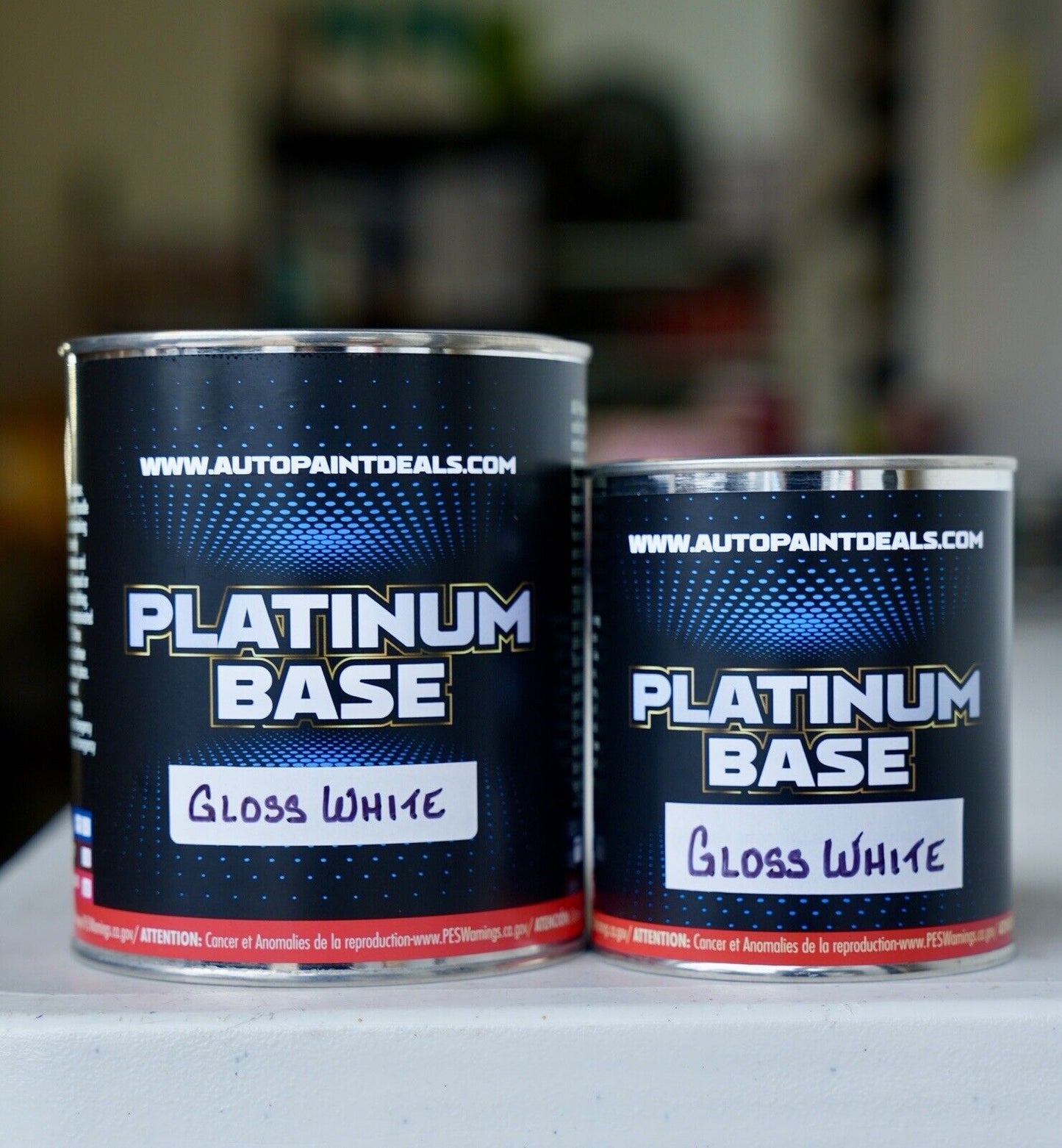 Gloss Super White Quart Size 32OZ 1:1 Mix Automotive Premium Urethane Basecoat