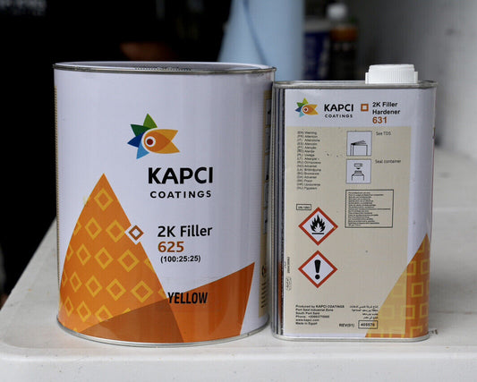 High Build 2K Automotive Urethane Primer Yellow Kapci 625 - Gallon Kit w/Hardener