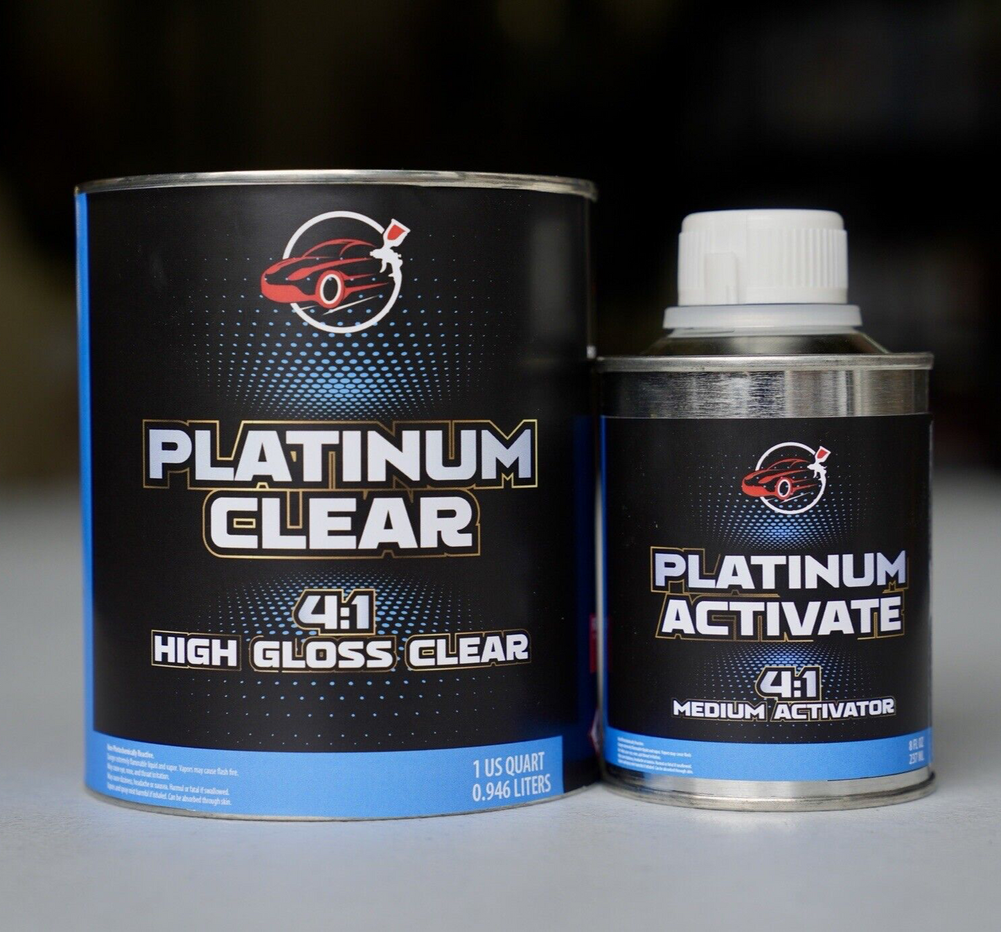 Ford Shadow Gray CX Basecoat Ready to Spray + High Gloss Clear Coat Quart Kit