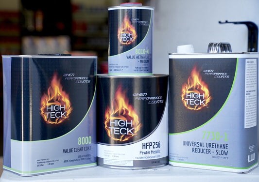 GM 382E High Teck Pewter Metallic Basecoat Paint, Reducer, Clearcoat - Gallon Kit