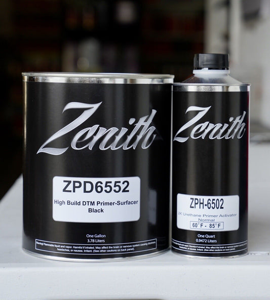 Zenith ZPD6552 Auto 2K Urethane High Build DTM Primer Surfacer Black