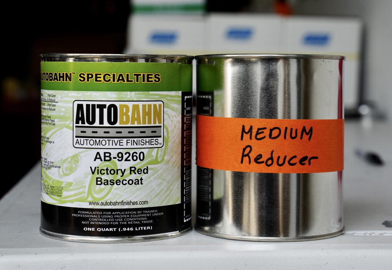 Autobahn Victory Gm Paint 9260 Red Base Coat Ab-9260 Quart Size Kit W/reducer!