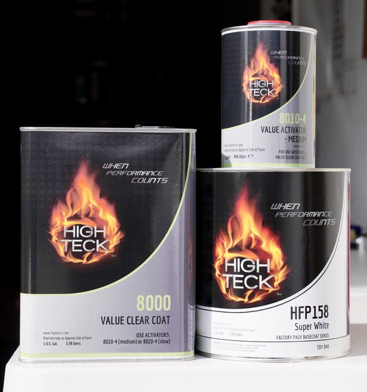 High Teck Super White Basecoat Paint & Clearcoat  Gallon Kit - Toyota 040