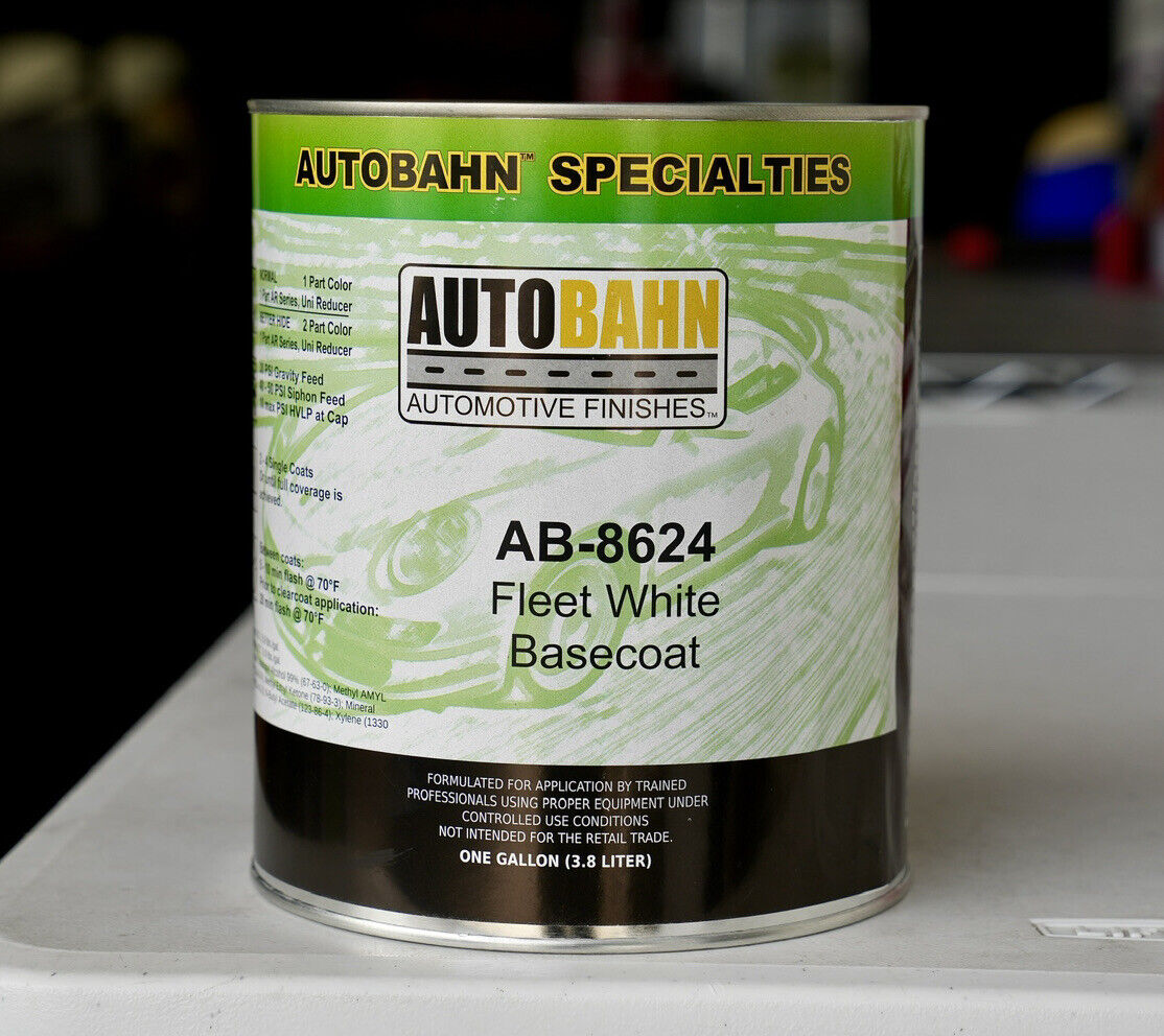 Autobahn AB-8624 GM Code WA8624 Automotive Paint Fleet White Basecoat GALLON!