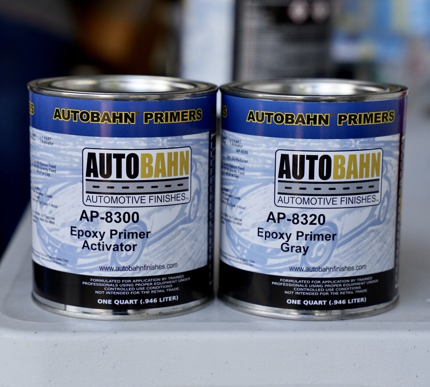 Autobahn AP8320 Automotive DTM 1:1 Mix Gray Epoxy Primer Quart Kit