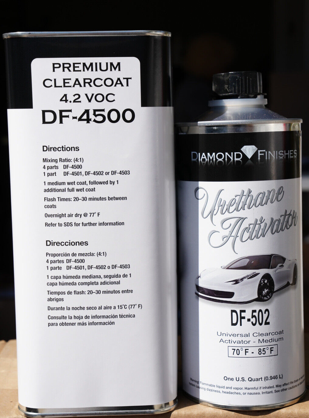 Diamond DF4500 4:1 2K Premium Glamour Clear Coat Hardener! Valspar