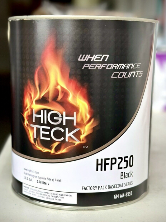 High Teck Gm 8555 Ebony Black Basecoat Auto Paint Gallon Size! - Hfp 250