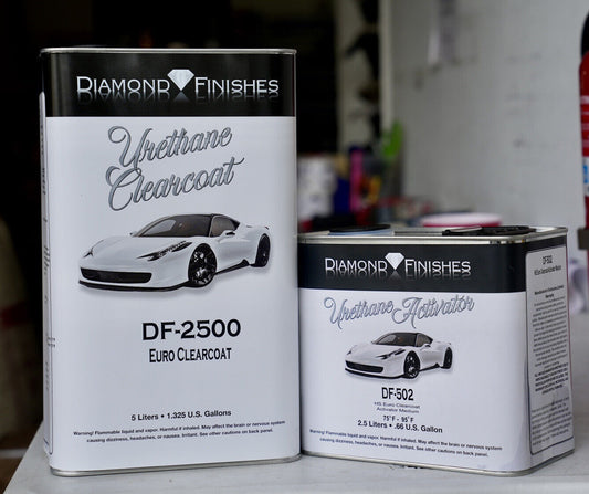 Diamond 2:1 Euro Auto Clear Coat Kit 7.5 Liter High Solid High Gloss DF-2500